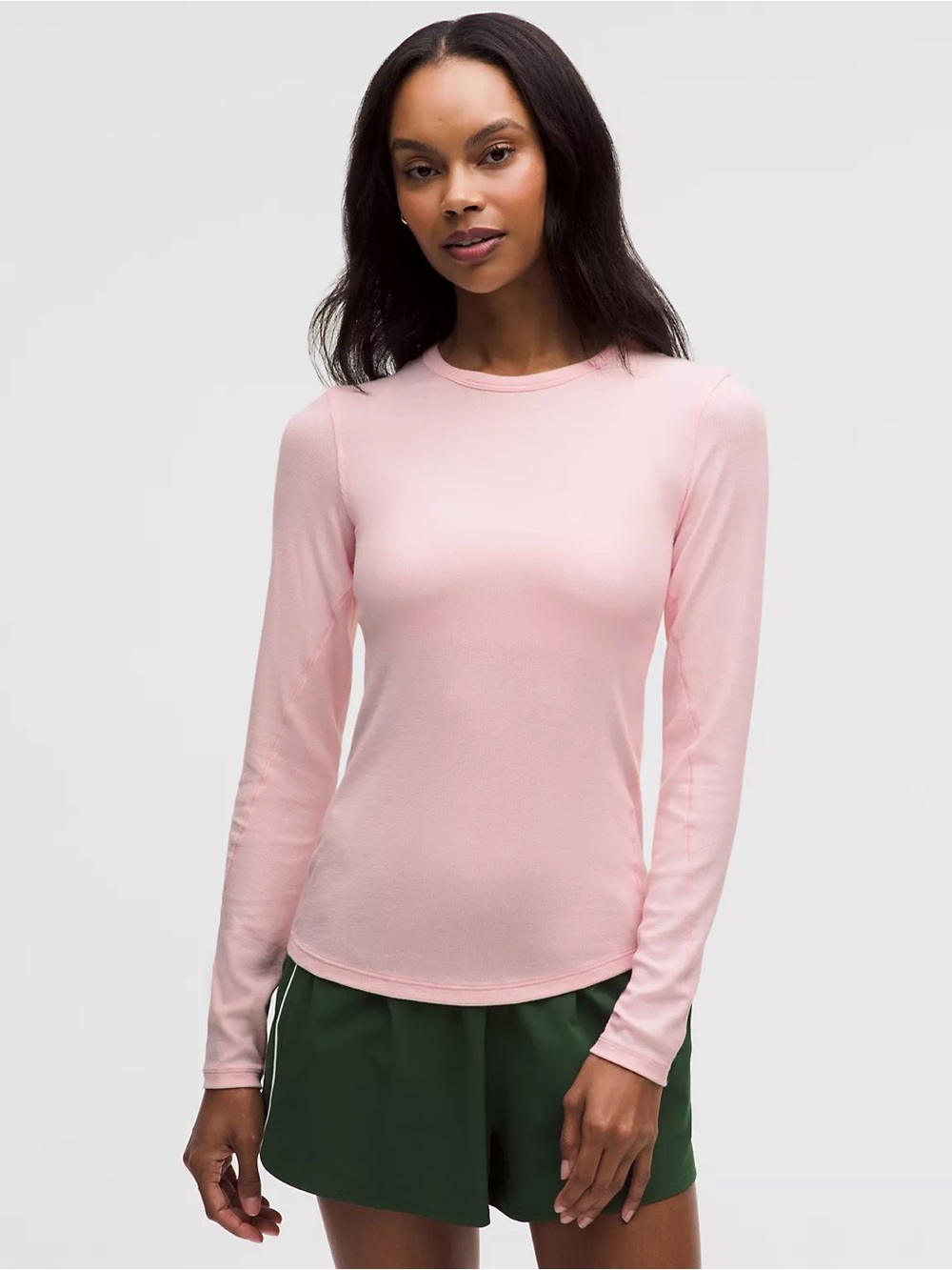 Lululemon Hold Tight Long Sleeve in Pink Pearl, Size 4. Like new.
